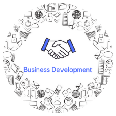 Business developement button - circle